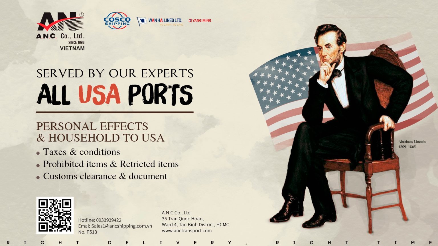 THE POSTER PERSONAL EFFECTS & HOUSEHOLD TO USA ANC CO.,Ltd